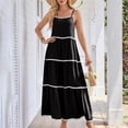 thumbnail image 2 of cfhntfmh Long Dresses for Women Summer Sleeveless Tiered Cami Dress Spaghetti Strap Flowy Beach Sundresses, 2 of 7