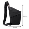 thumbnail image 2 of Bolso Antirrobo Btafrte para El Pecho Bandolera Portátil Hombre Hombro Izquierdo Negro, 2 of 7
