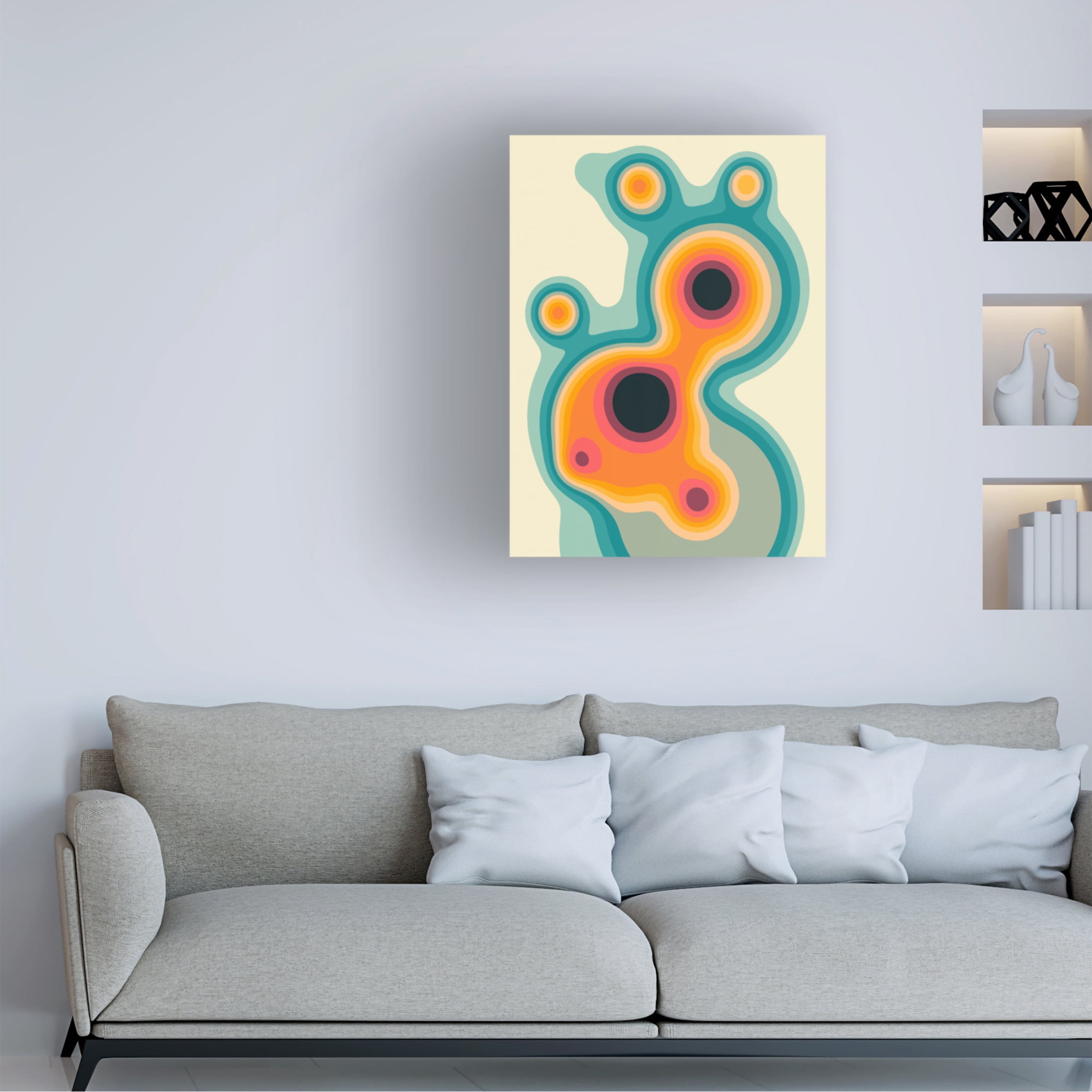 Trademark Fine Art Jazzberry Blue Flux 1 Canvas Wall Art