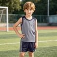 thumbnail image 6 of Freshbabe Boys 2-Piece Athletic Outfit, Sleeveless Tank and Shorts, Breathable Sportswear for Summer Activities and Outdoor Play, 6 of 8