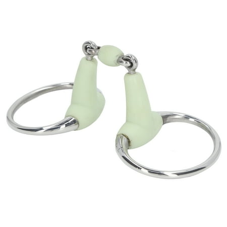 Slatcetga Horse Snaffle Bit Stainless Steel Horse Snaffle Roller Garden Breeding Mouth Bit for for 125mm Horse Mouth