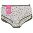 thumbnail image 4 of XOXO Girl's Cotton Panties 6 Pack - Peach & Green Rockstar - Medium 7/8, 4 of 9