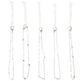 thumbnail image 2 of 5pcs Ankle Bracelets Simplicity Feet Chains Feet Jewelry Stackable Anklets Women Anklet Set, 2 of 8