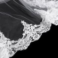 thumbnail image 3 of Miangastore Single Layer Wedding Veil Mesh Embroidery Lace Edge Bridal Long Veil with Comb Wedding Accessory, 3 of 8