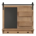 thumbnail image 3 of Kate and Laurel Cates Rustic Magnetic Wall Organizer, 30 x 28, Rustic Brown, Decorative Chalkboard Wall Organizer With Storage, 3 of 8