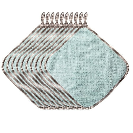 WZXPWT Pure Cotton Lint-Free Dish Towel Multi-Purpose Absorbent Kitchen Cleaning Cloth - Eco-Friendly Reusable Hanging Towels for Home & Hotel(Green)