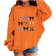 thumbnail image 2 of Auroural Girls Sweatshirts Size 10-12 Girls Bow Prints Casual Loose Fleece-Lined for Warmth Long Sleeve Tops Kids Sweatshirt Kids Girls Clothes Girls Sweatshirts, 2 of 3