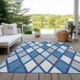 thumbnail image 6 of Addison Rugs Chantille Indoor/Outdoor Transitional Diamonds Navy Washable Rectangle Rug, 10' x 14', 6 of 6