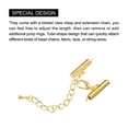 thumbnail image 4 of 10Sets Slide on End Clasps with Lobster Claw Clasps & Extension Chain 16mm for DIY Craft Making, Gold Tone, 4 of 6