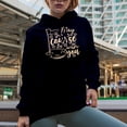 thumbnail image 2 of May the Course Be with You Pun Quote with Flag & Stars, Golf Player, Golfing or Golfer Themed Merch Gift, Navy Blue Hooded Sweatshirt or Hoodie, 3XL, 2 of 5