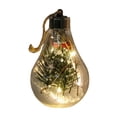 thumbnail image 2 of Bombilla de simulación de adornos navideños, colgante de decoración de árbol de Navidad, bola de plástico LED, bola de Navidad transparente, 2 of 4