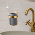 thumbnail image 6 of Toothbrush Holder Toothpaste Storagetoothpaste Rack Multi Functional Polished Shampoo Dispenser Bottle Rack Alloy for Toilet Gold, 6 of 8
