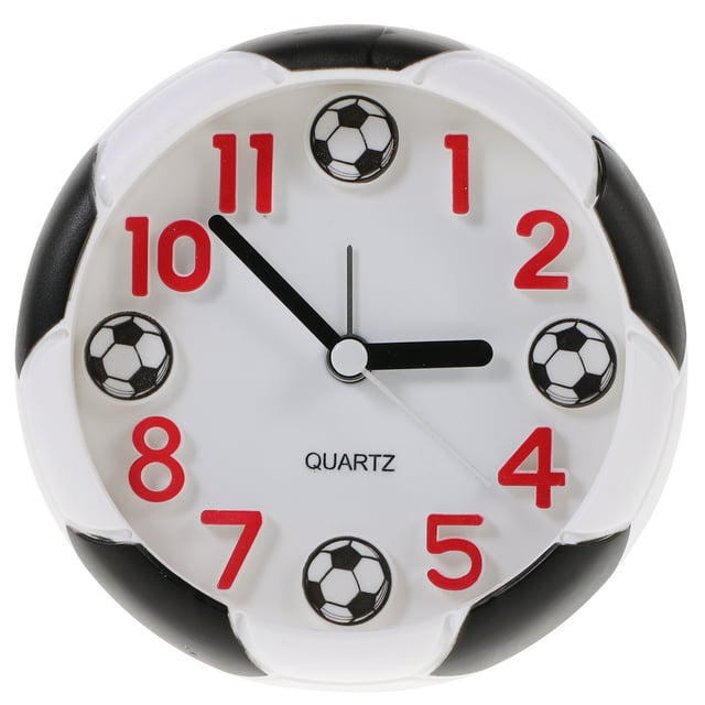 EeaseMX Reloj despertador creativo con forma de balón de fútbol para estudiantes (sin pilas)