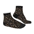 thumbnail image 6 of Salouo Flower Pattern On Black Pattern Unisex Middle Tube Socks,Middle-Finger Knee High Socks Over The Calf Tube Stocking Crew Stockings for Women and Men Tube Socks, 6 of 8