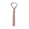 thumbnail image 3 of Abstract Necktie, Retro Bicolor Striped, Dress Tie, 3.7", Grey and Scarlet, by Ambesonne, 3 of 3