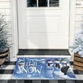 thumbnail image 4 of Winter Door Mat Outdoor for Front Door,Snowman Photobomb Snowflakes Snow Welcome Doormat,Christmas Xmas Holiday Floor Rug for Porch Entrance Farmhouse Decor 30" x 17", 4 of 6