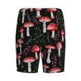 thumbnail image 5 of Naloa Red Mushrooms Men's Short Pajama Pants, Lounge Comfort Shorts with Elasticized Waistband and Side Pockets - Large, 5 of 9