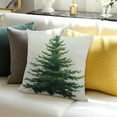 thumbnail image 3 of Patifu Christmas Tree Throw Pillow Cushion Cover Fir Green Watercolor Celebration Merry Christmas Pillow Case Decorative Square Accent Pillow Case  22x22in, 3 of 5