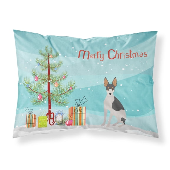 Carolines Treasures CK3502PILLOWCASE Miniature Fox Terrier Design2 Christmas Tree Fabric Standard Pillowcase Standard