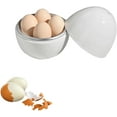thumbnail image 1 of Caldera de huevos de microondas con capacidad de 4 huevos, para microondas y huevos duros, para microondas en menos de 9 minutos, olla de huevos hervidos medianos y duros, 1 of 3