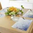 thumbnail image 4 of Ambesonne Pale Blue Place Mats Set of 4, Abstract Floral Curl, Standard Size, Violet Blue Pale Blue, 4 of 6