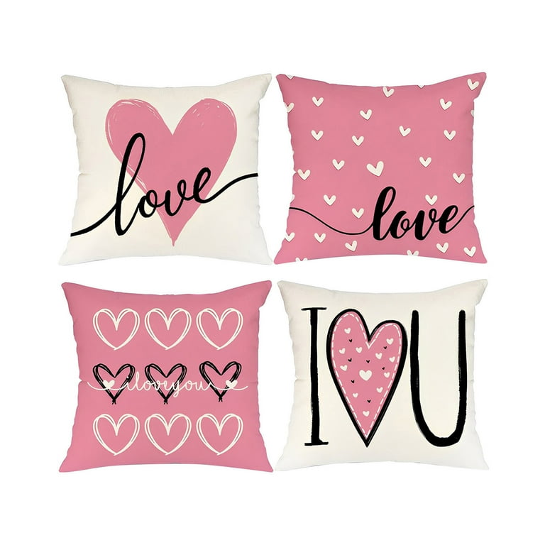 Pillow Covers Valentine s Day Pillowcase Love Letter Print Living