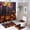 style-374, variant on Halloween Black Cat Full Moon Scary Pumpkin 4 Piece Shower Curtain Sets with Non-Slip Rugs Toilet Lid Cover And Bath Mat Happy Halloween Crazy Witches Durable And Waterproof for Bathroom Decor