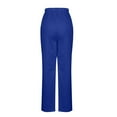 thumbnail image 6 of qolati Womens Silk Satin Pajama Pants Casual Loose Lounge Pants Lightweight Drawstring Elastic Waist Wide Leg Pjs Bottoms with Pockets, 6 of 8