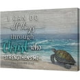 thumbnail image 2 of HFDF Christian Turtle Wall Artspirational Bible Verse Pictures Wall Decor Beach Ocean Canvas Prints Modern Painting Artwork for Bedroom Office Living Room Bathroom Dining Room 10x8inch Framed, 2 of 6