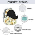 thumbnail image 4 of "Floral Sunflower Backpack for Women - Cute Wildflower Printed School Backpack with Laptop Compartment, Durable Bookbag for College Students, Spacious Travel Backpack with Comfortable Shoulder Straps", 4 of 6