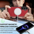 thumbnail image 5 of LC.IMEEKE For Samsung Galaxy A55 5G Magnetic Case Compatible with MagSafe Leather TPU Back Cover - R, 5 of 5