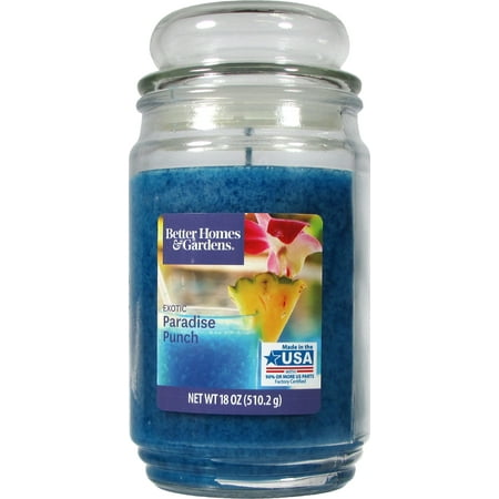 Better Homes & Gardens Exotic Paradise Punch Single-Wick 18 oz. Jar (Best 3 Wick Candles)