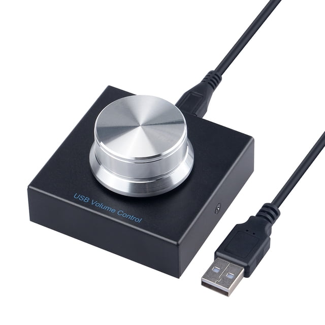 Control del volumen Control de volumen USB Ajustador de audio Controlador de volumen Audio Control remoto digital Función de silencio de una tecla Plug and Play Negro Meterk Control del volumen