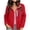 Red—Women's Sweatshirts, variant on AGWOLF Fuzzy Fleece Jackets for Women Long Sleeve Warm Teddy Coats Faux Shearling Shaggy Full Zip Jacket with Zipper Pockets White XL