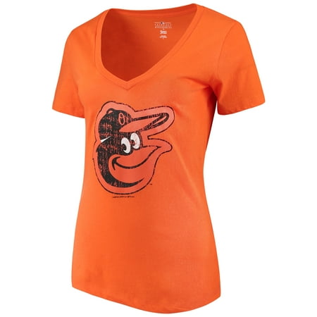 - Women's New Era Orange Baltimore Orioles V-Neck T-Shirt
