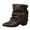 Brown, variant on Women's Extra Wide Width Boots Pointed Toe Soft Sole Lightweight Fall Vacation Flat Ankle Boots Black 8.5