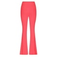thumbnail image 3 of jjayotai Womens High Waisted Flare Leggings, Tummy Control Running Workout Yoga Pants Casual Bootcut Pant Trousers Red XL, 3 of 4