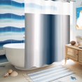 thumbnail image 5 of No Hook Shower Curtain, Gray Navy Blue Shower Curtains for Bathroom with See Through Top Window, Modern Gradient Geometric Waterproof & Washable Bath Curtain 60"x72", 5 of 9