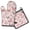 Pink Butterfly Pattern, variant on Pink Butterfly Pattern Kitchen Oven Mitt and Pot Holder Sets 2 Pcs for Baking, Cooking and Grilling, Heat Resistant Up To 392 °F