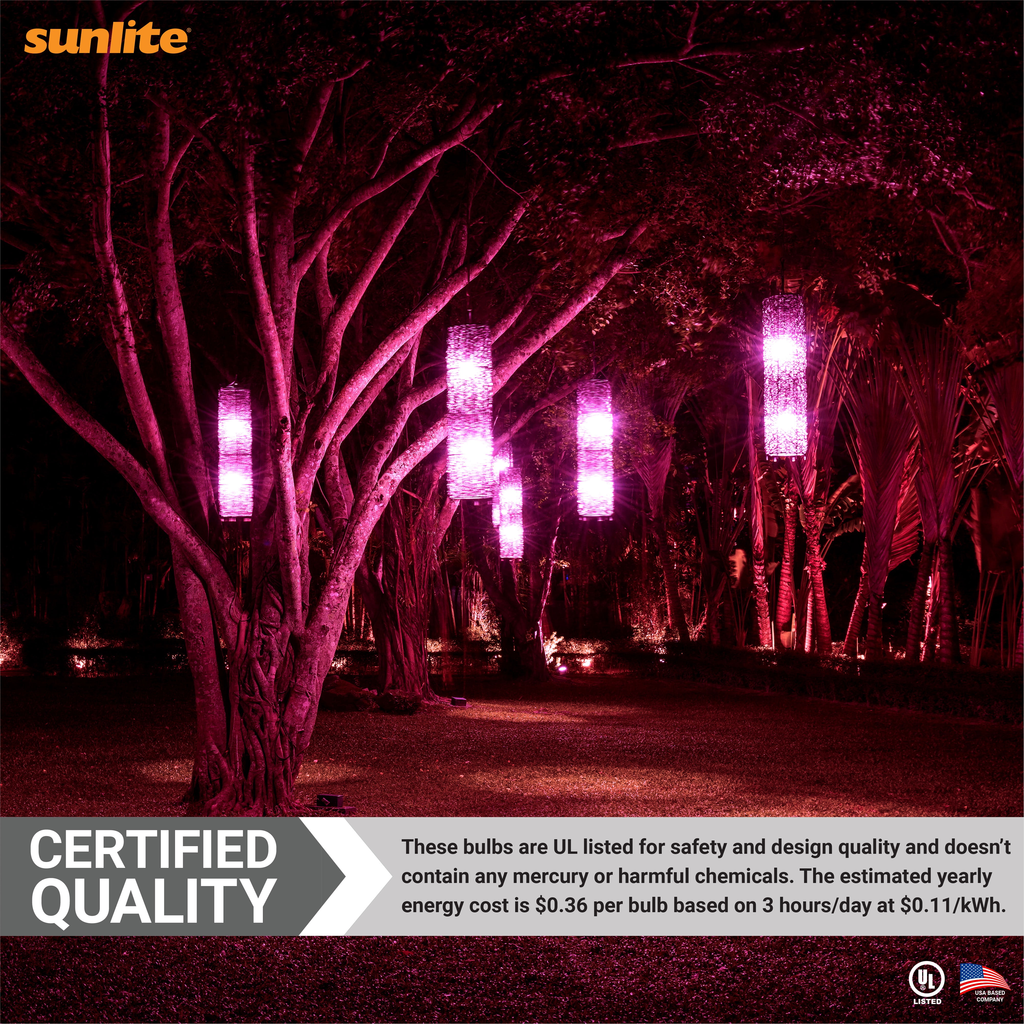 Sunlite LED A19 Colored Light Bulb, 3 Watts (25w Equivalent), E26 Medium Base, Non-Dimmable, UL Listed, Party Decoration, Holiday Lighting, Pink, 6 Pack