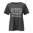 thumbnail image 5 of Women's Casual Letter Print Short Sleeve T Shirt Top | Trendy Summer Graphic Tees | Soft And Comfortable | S XXL Long Sleeve Tops for Women Loose T Shirts Juniors Graphic Tops Tee Shirt Women T Shirt, 5 of 5