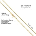 thumbnail image 4 of LIFETIME JEWELRY 1mm Rope Chain Necklace 24k Real Gold Plated-Women and Men (14 inches), 4 of 9