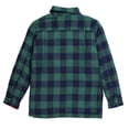 thumbnail image 4 of Tommy Bahama Boy’s Cozy Sherpa Lined Plaid Flannel Button Down Shirt Jacket (Blue, XS), 4 of 4