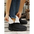 thumbnail image 1 of Black Solid Color Hook & Loop Fastener Warm Lined Snow Boots, 1 of 5