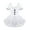 White, variant on YEAHDOR Kids Girls Snowman Costume Christmas Feathers Trim Dance Dress Puff Sleeves Ice Skating Leotard Dress White 4