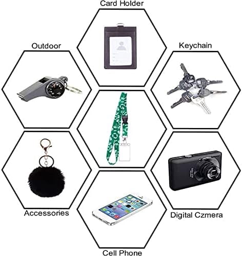 B - 6 Pcs Waterproof Lanyards with Detachable Buckle & ID Badge Holder for Cruise Ship Key Cards & Essentials