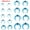 Blue-18pcs, variant on QQTDFG 8/18Pcs Acrylic Nose Rings C Shape Buffalo Septum Piercing Ear Stretching Kit-Pink-18pcs-14g (1.6 mm)-00g (10.0 mm)