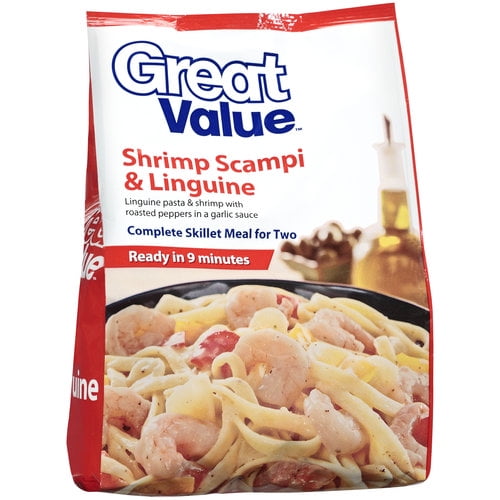 Great Value Frozen Shrimp Scampi & Linguine Skillet Meal, 24 oz