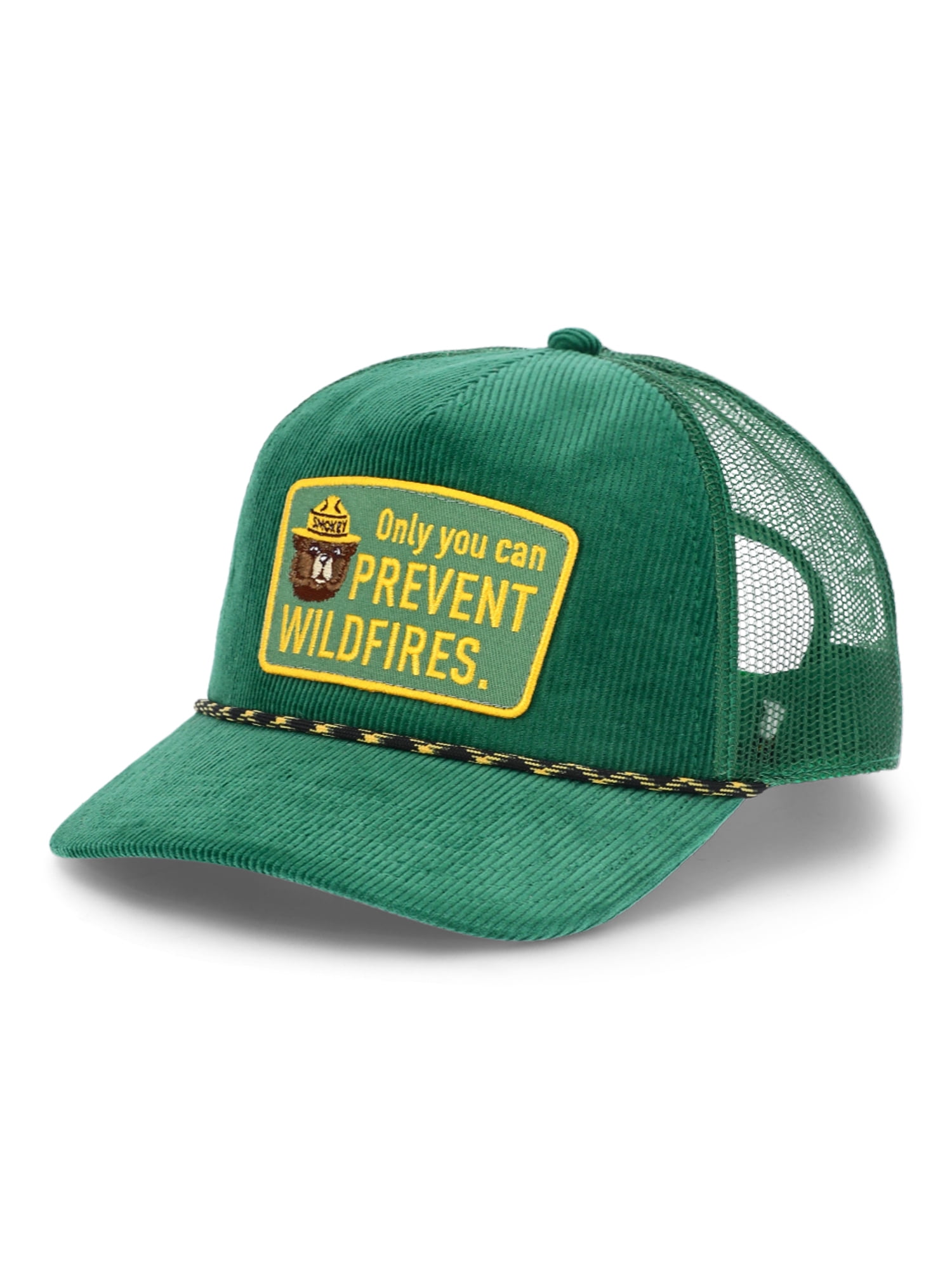 Smokey Bear Men's Snapback Sport Hat, Green