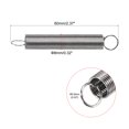 thumbnail image 2 of Unique Bargains 0.6mmx8mmx60mm Extended Compression Spring,2.3Lbs Load Capacity,Silver,Pack of 5, 2 of 5